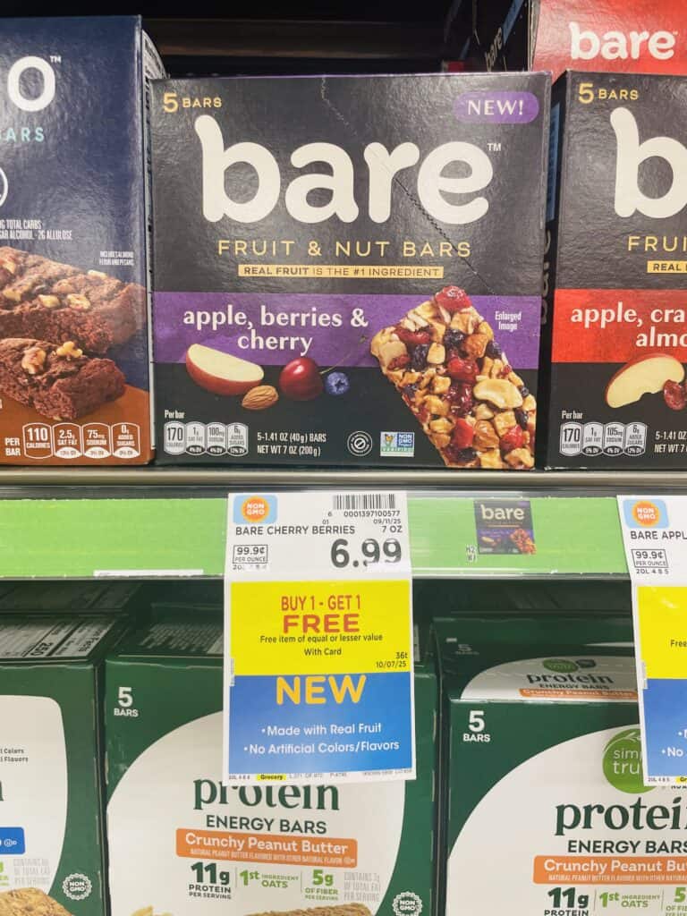 bare fruit and nut bars kroger shelf image (1)