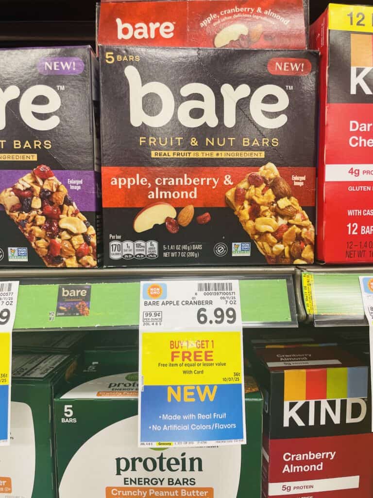 bare fruit and nut bars kroger shelf image (1)