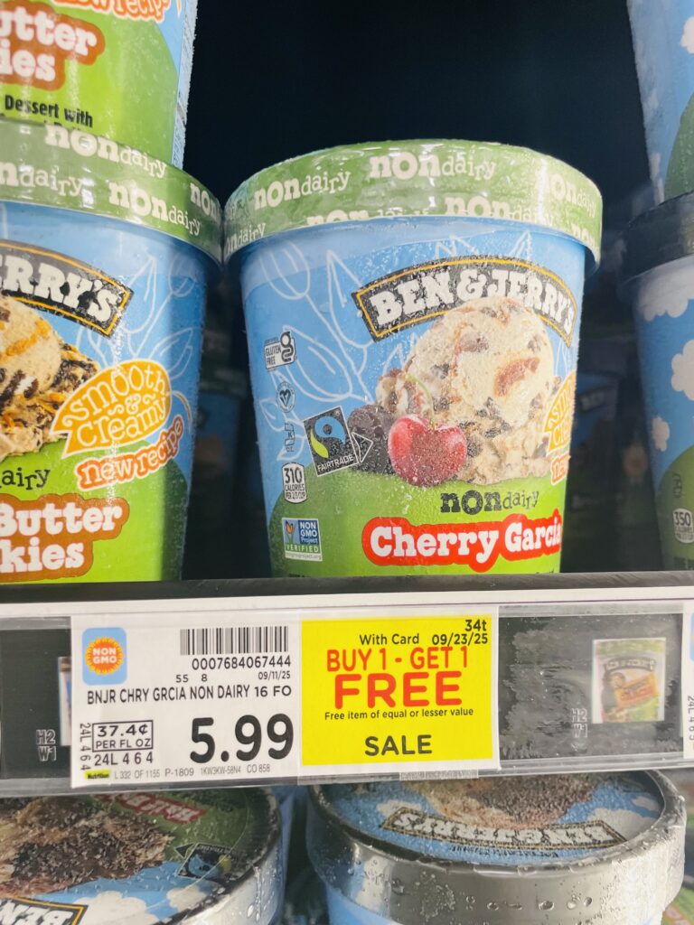 ben and jerry's ice cream kroger shelf image (1)