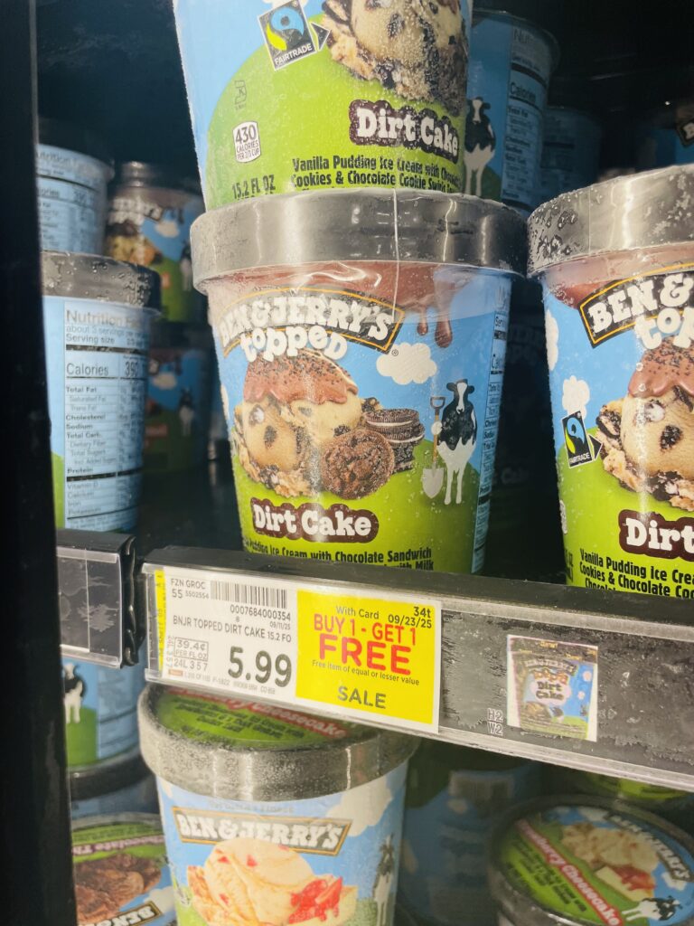 ben and jerry's ice cream kroger shelf image (1)