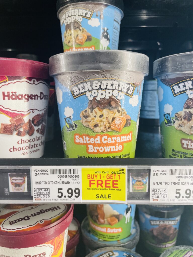 ben and jerry's ice cream kroger shelf image (1)
