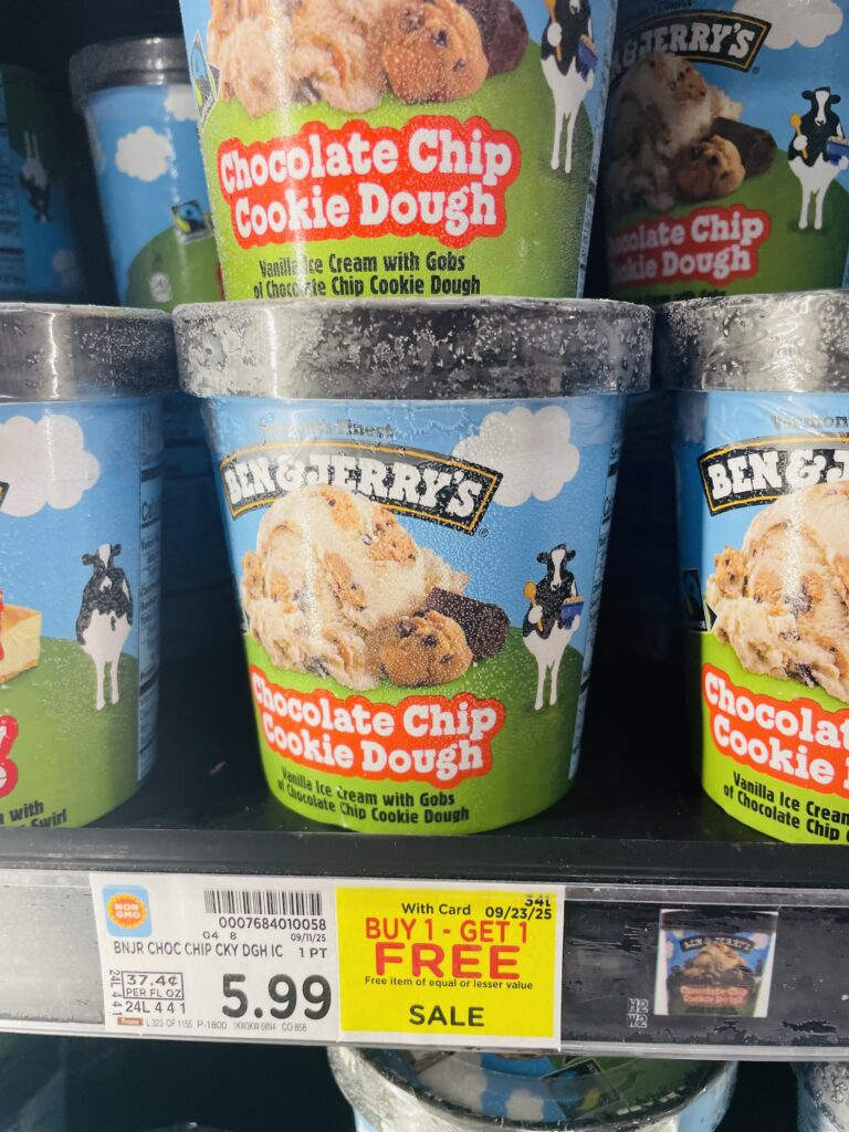 ben and jerry's ice cream kroger shelf image (1)