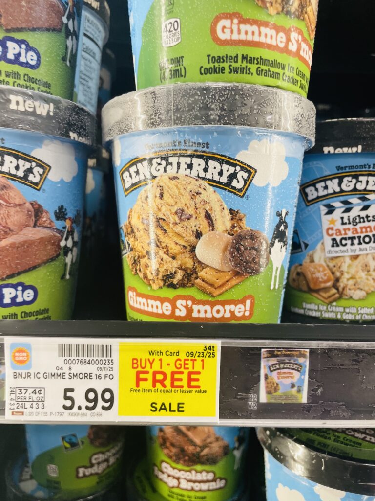 ben and jerry's ice cream kroger shelf image (1)