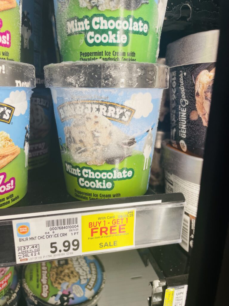 ben and jerry's ice cream kroger shelf image (1)