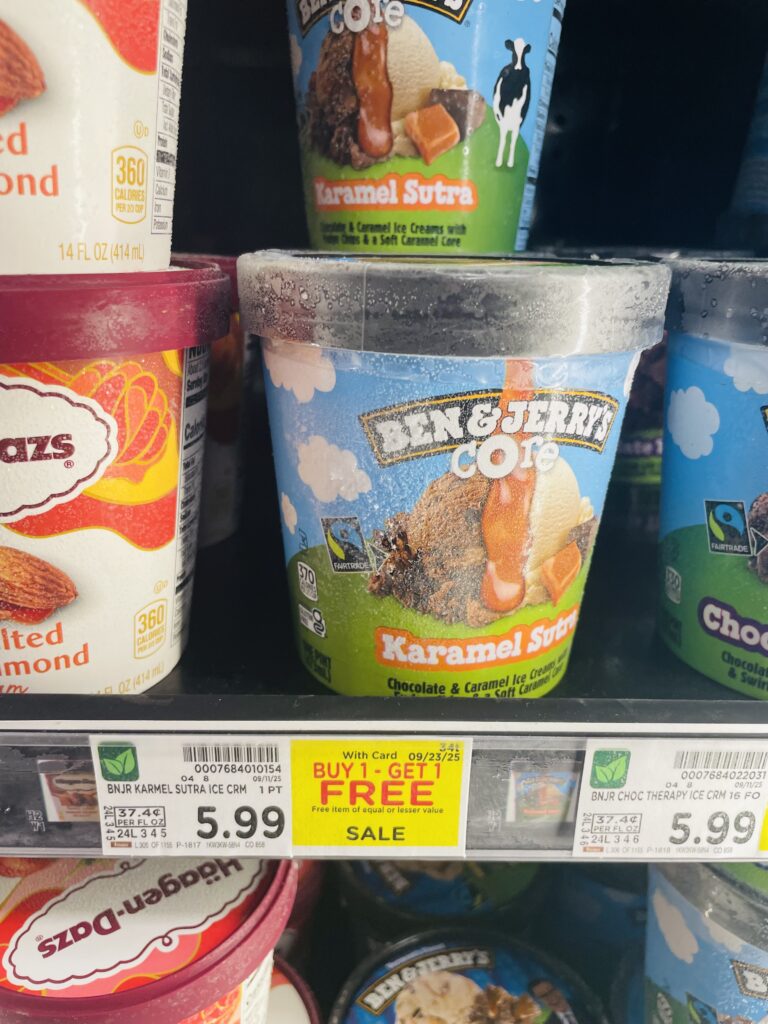 ben and jerry's ice cream kroger shelf image (1)