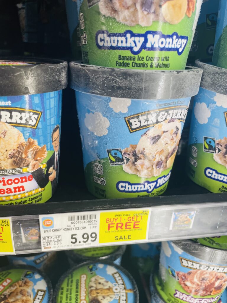 ben and jerry's ice cream kroger shelf image (1)