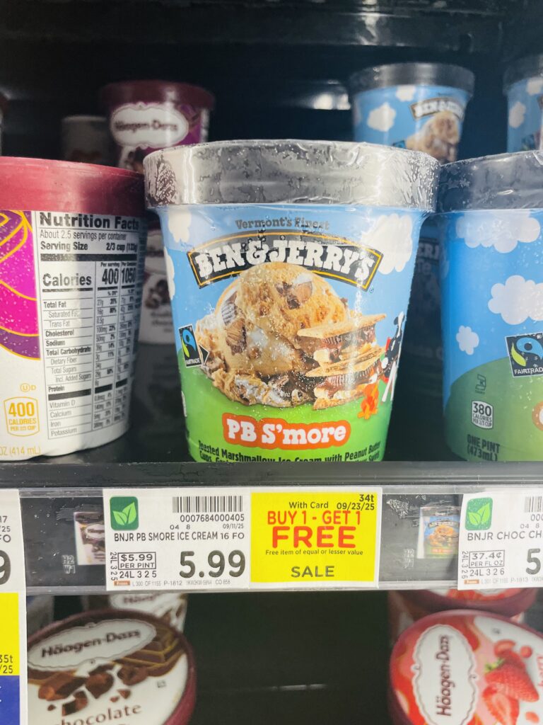 ben and jerry's ice cream kroger shelf image (1)