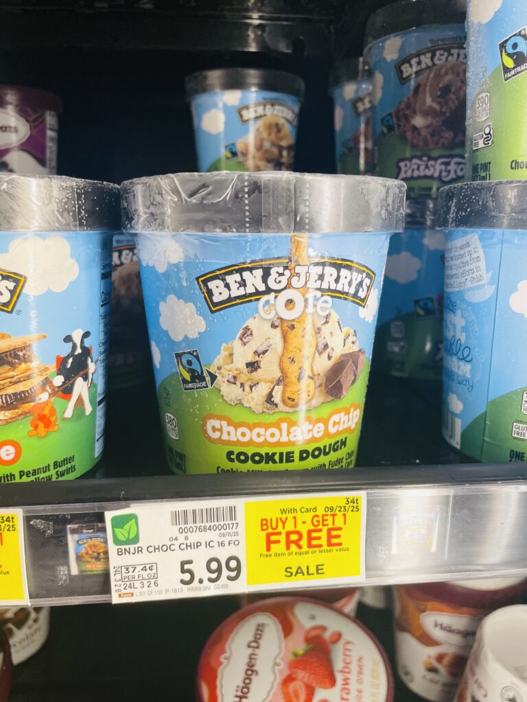 ben and jerry's ice cream kroger shelf image (1)
