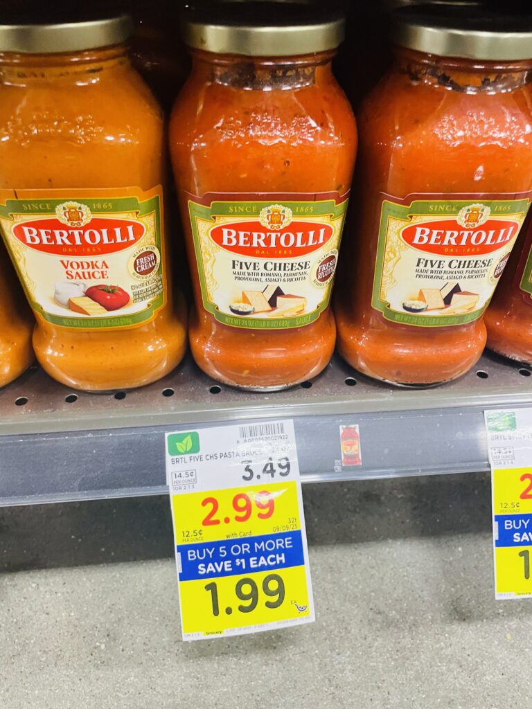 bertolli pasta sauce kroger shelf image (1)