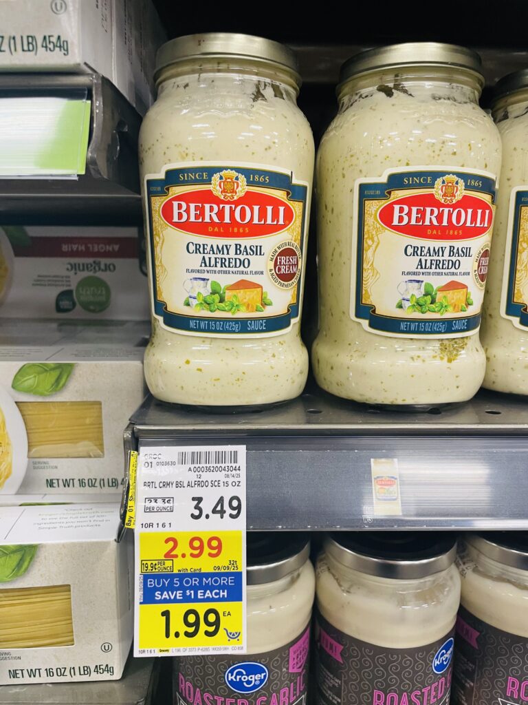 bertolli pasta sauce kroger shelf image (1)