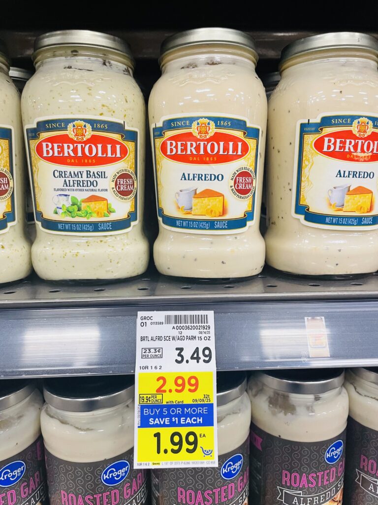 bertolli pasta sauce kroger shelf image (1)