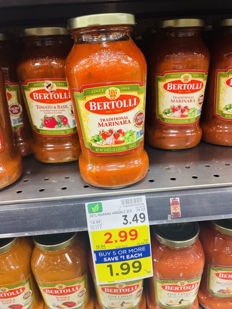 bertolli pasta sauce kroger shelf image (1)