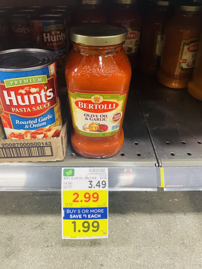 bertolli pasta sauce kroger shelf image (1)