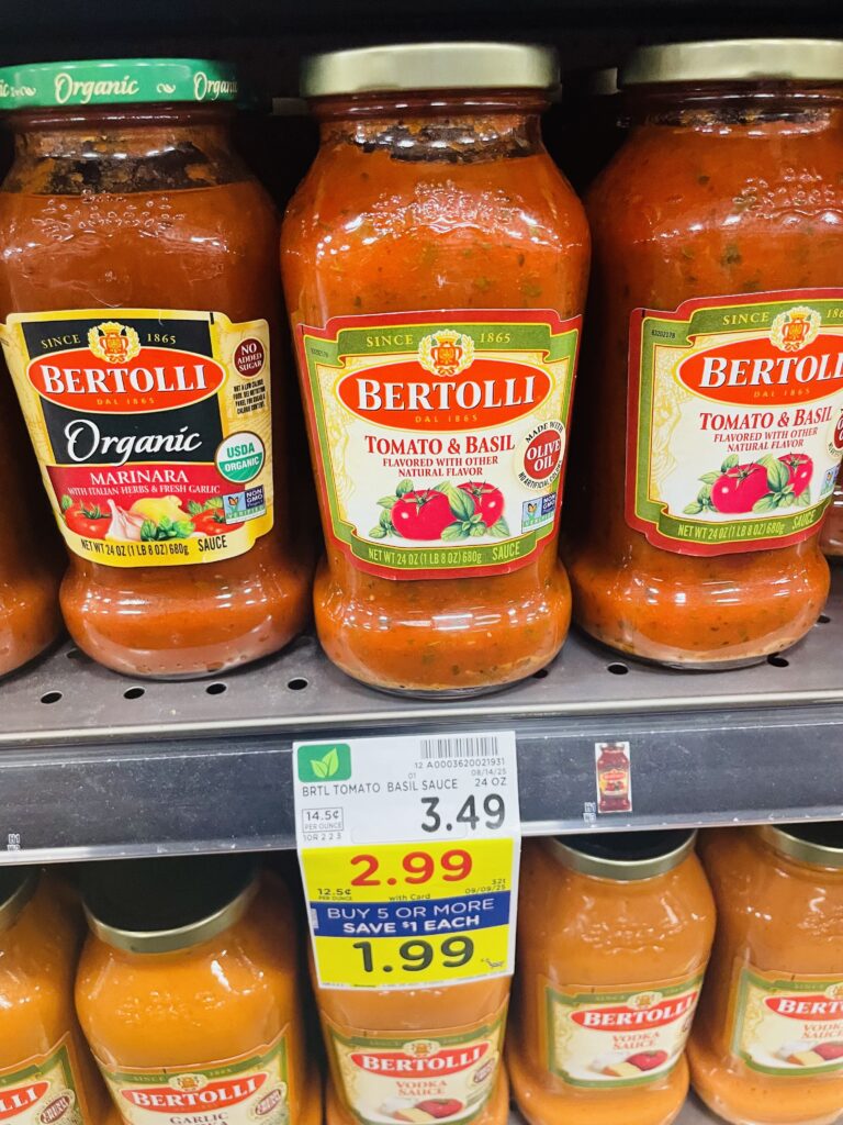 bertolli pasta sauce kroger shelf image (1)
