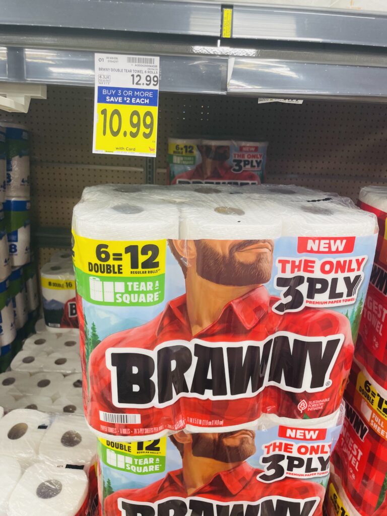 brawny paper towels kroger shelf image (2)