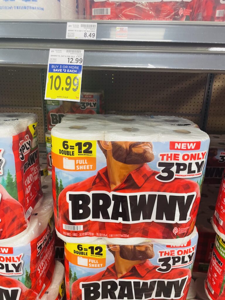 brawny paper towels kroger shelf image (2)