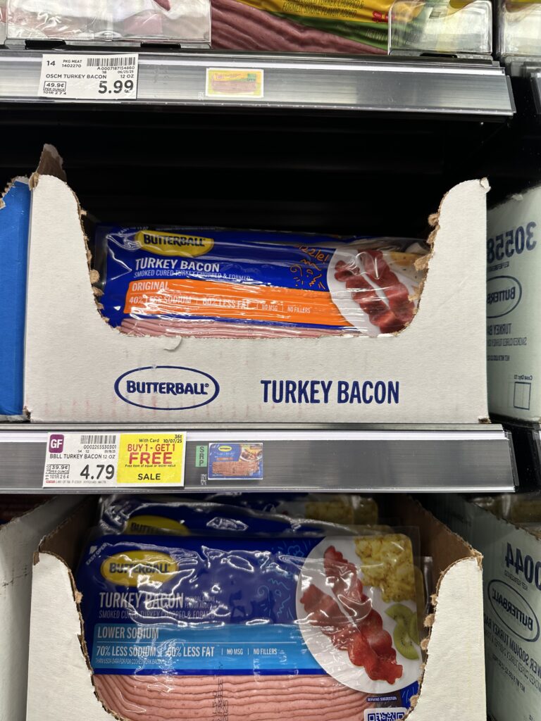 butterball turkey bacon kroger shelf image (1)