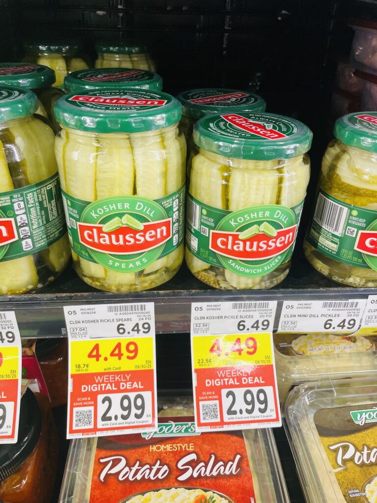 claussen pickles kroger shelf image (1)