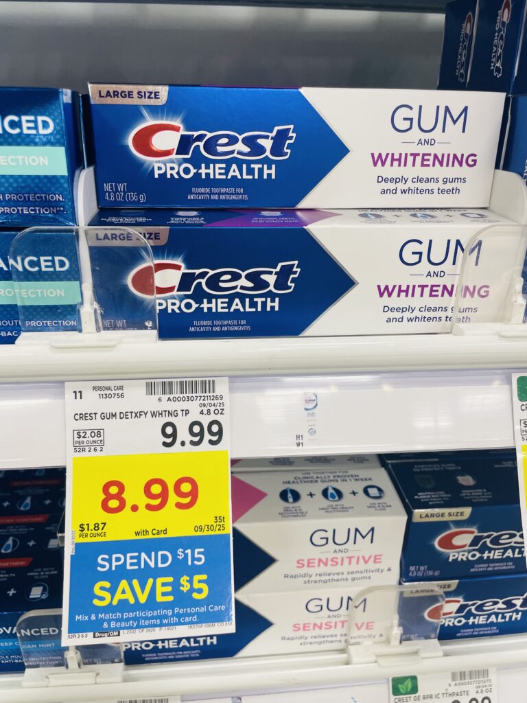 crest toothpaste kroger shelf image (1)