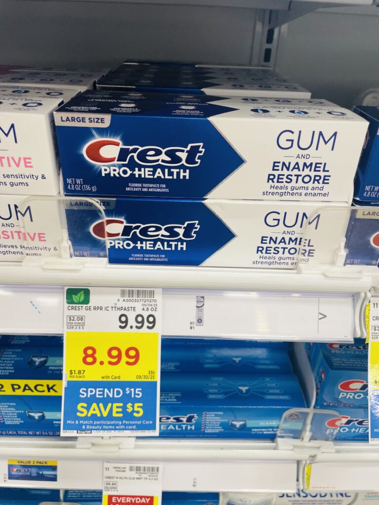 crest toothpaste kroger shelf image (1)