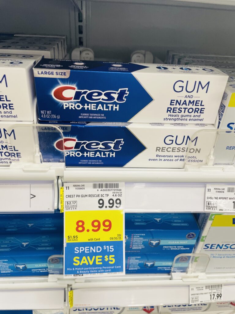 crest toothpaste kroger shelf image (1)