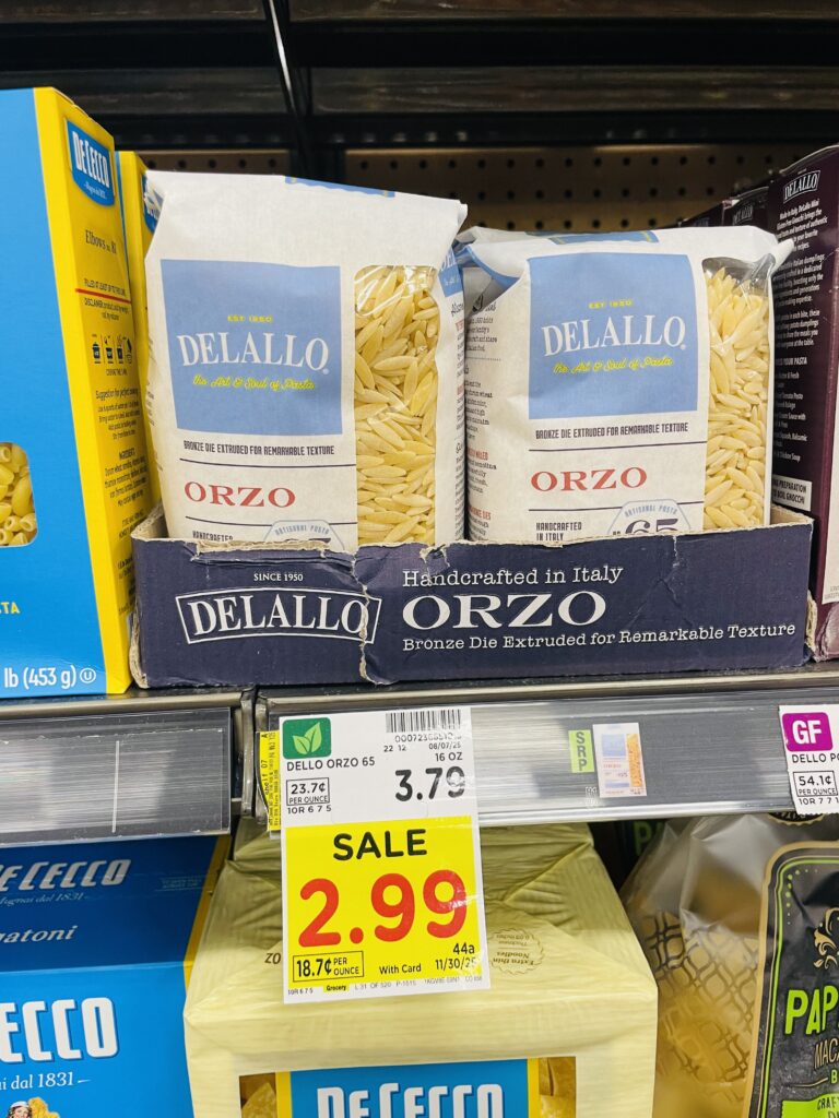 delallo orzo kroger shelf image