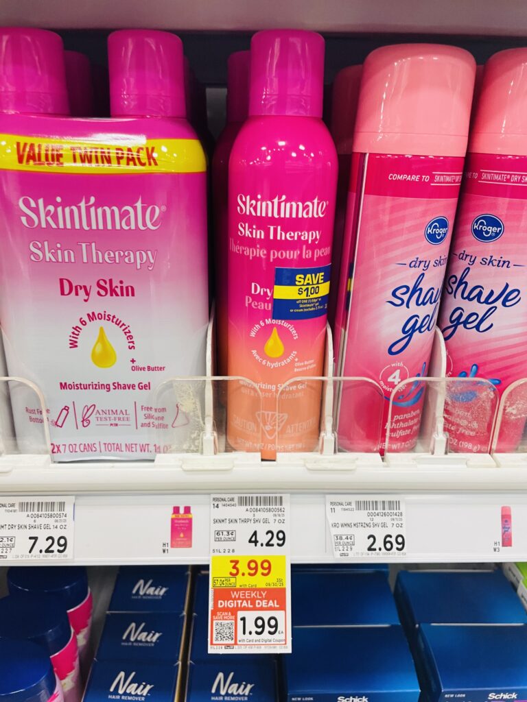 edge skintimate shave cream kroger shelf image (1)