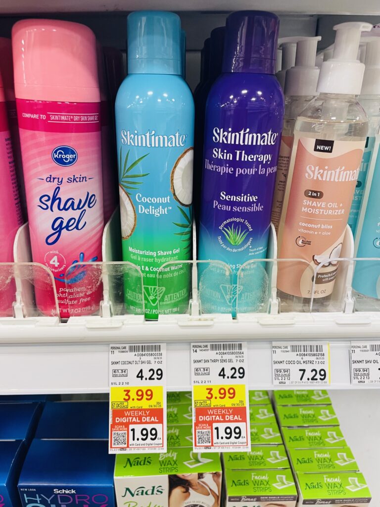 edge skintimate shave cream kroger shelf image (1)