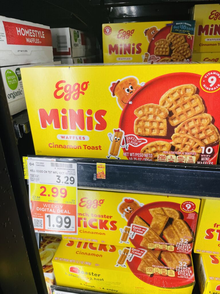 eggo waffles kroger shelf image (4)