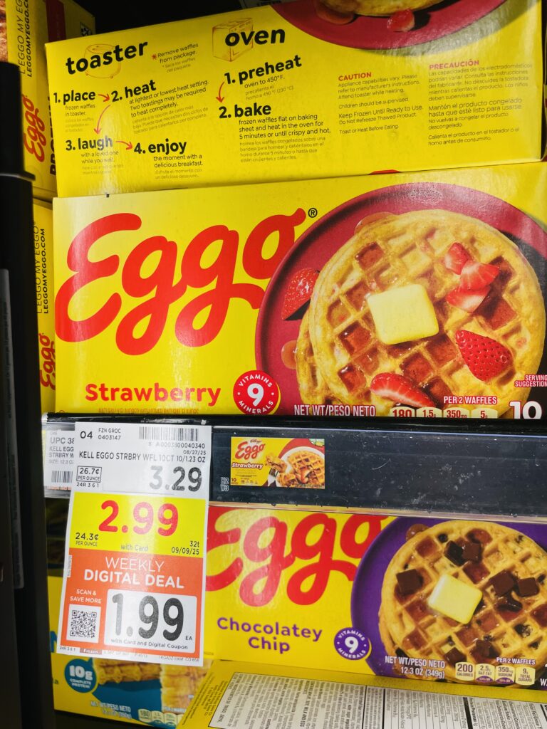 eggo waffles kroger shelf image (4)