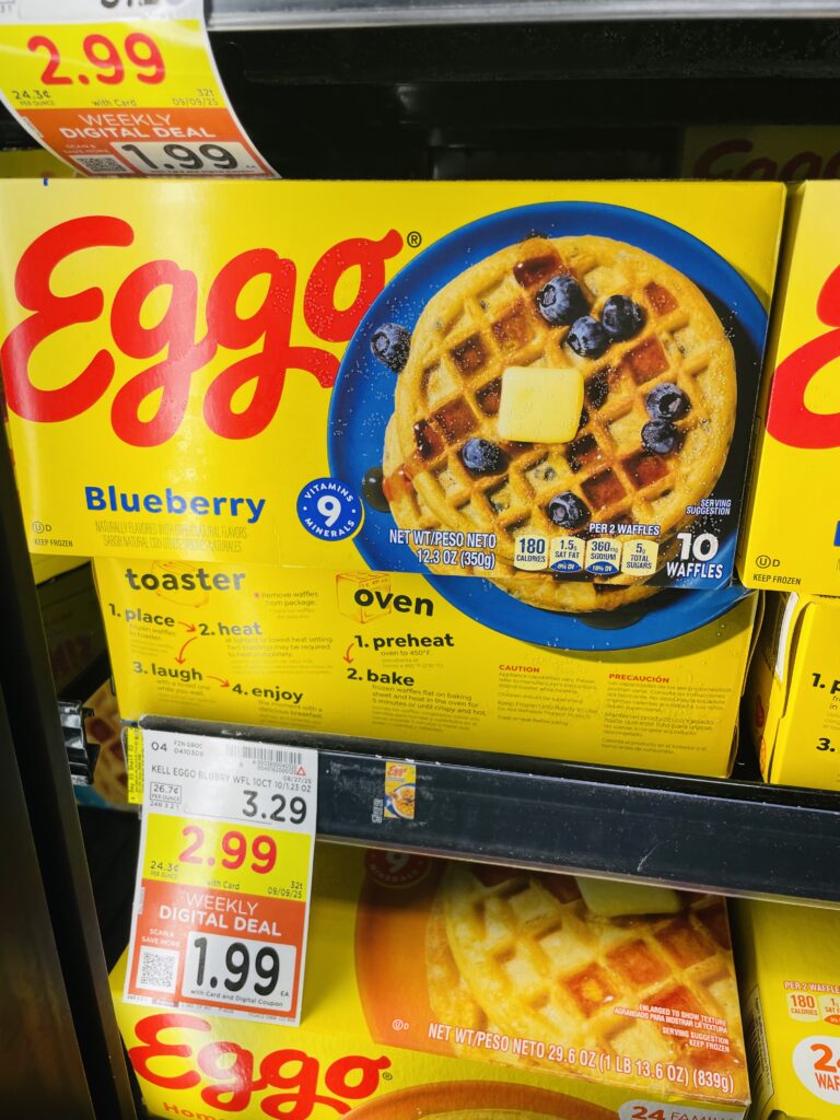eggo waffles kroger shelf image (4)