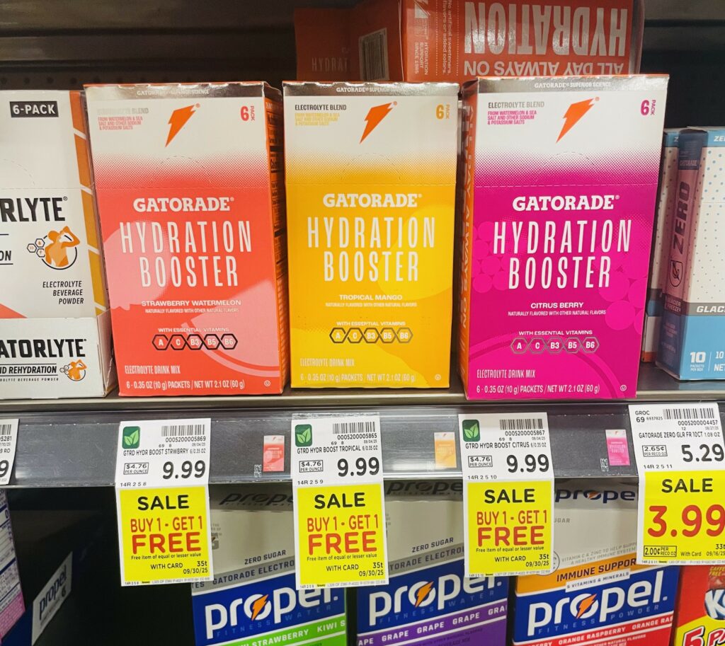 gatorade hydration boost kroger shelf image