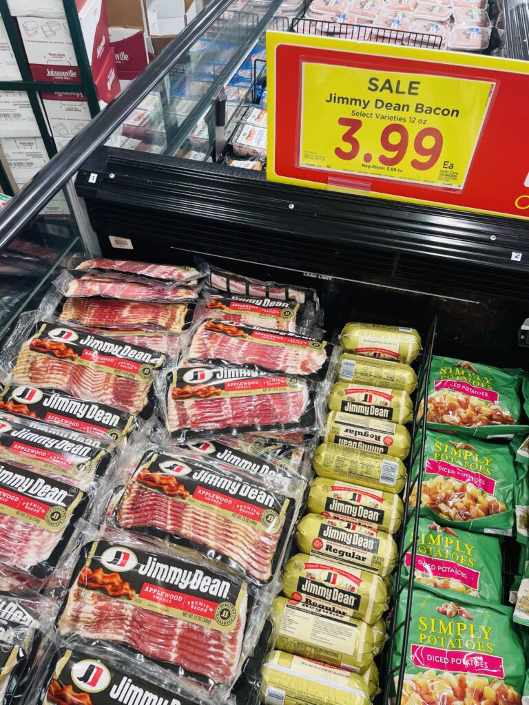 jimmy dean sausage and bacon kroger shelf image (3)