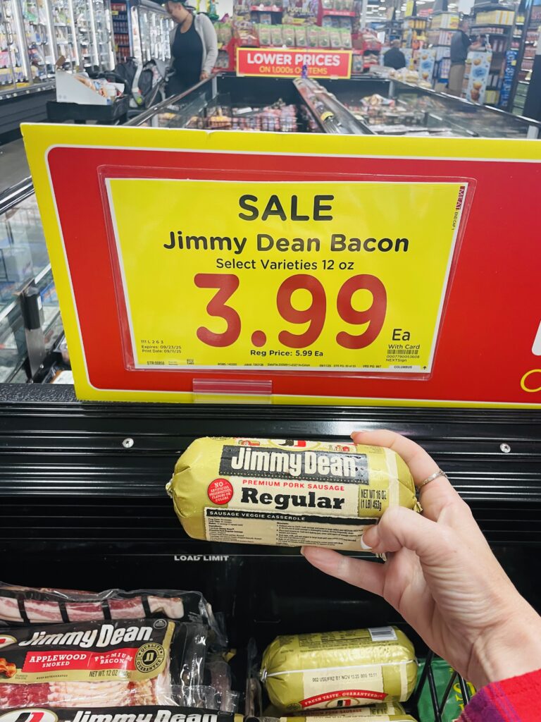 jimmy dean sausage and bacon kroger shelf image (3)