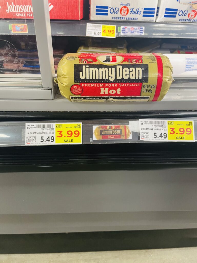 jimmy dean sausage and bacon kroger shelf image (3)