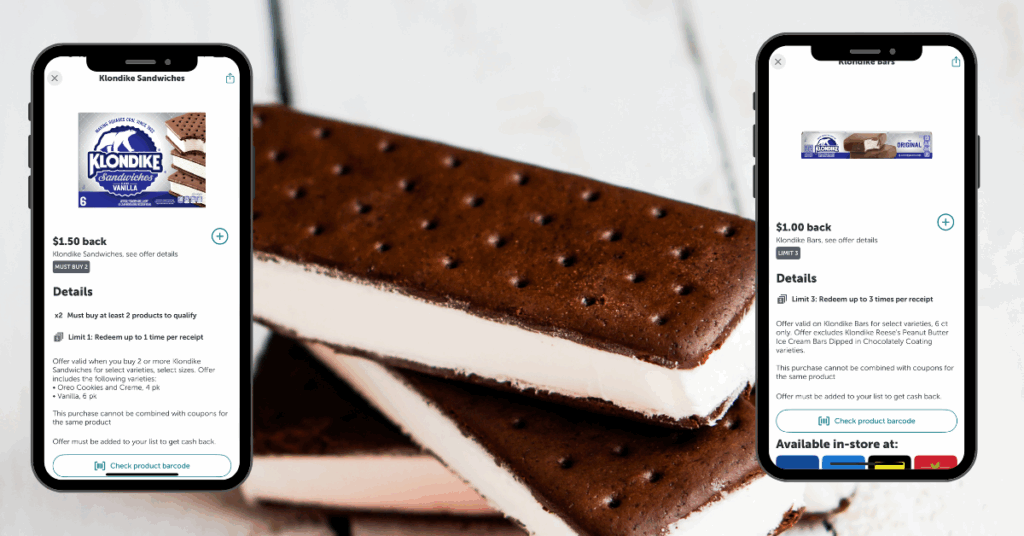 klondike sandwiches kroger ibotta rebate