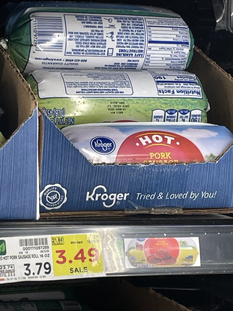 kroger breakfast sausage shelf image (1)