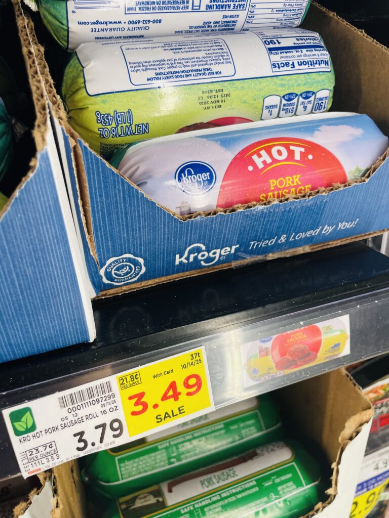 kroger breakfast sausage shelf image (1)