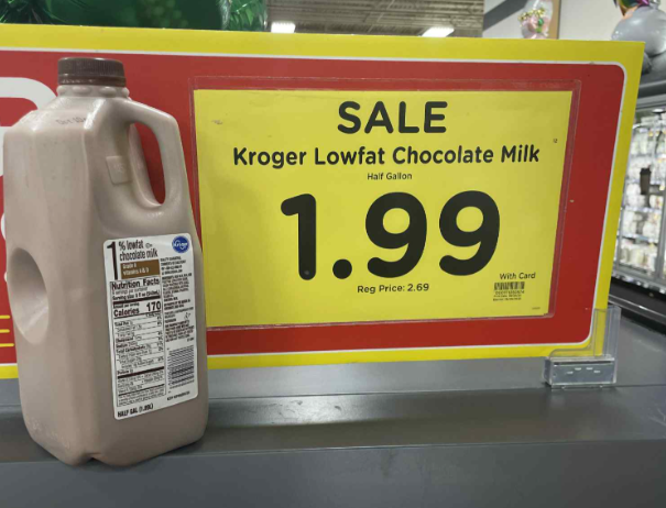 kroger chocolate milk shelf image