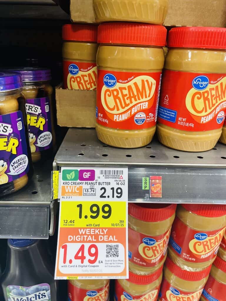 kroger peanut butter shelf image (1)