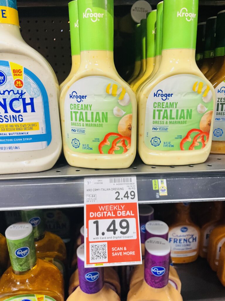 kroger salad dressing shelf image (1)
