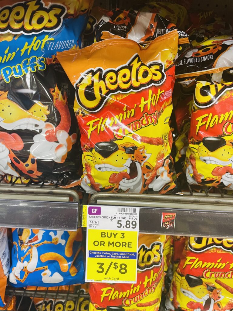 lay's, cheetos fritos kroger shelf image (1)