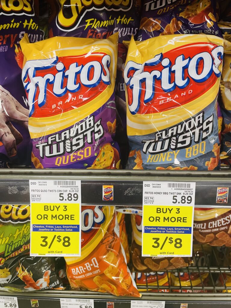 lay's, cheetos fritos kroger shelf image (1)