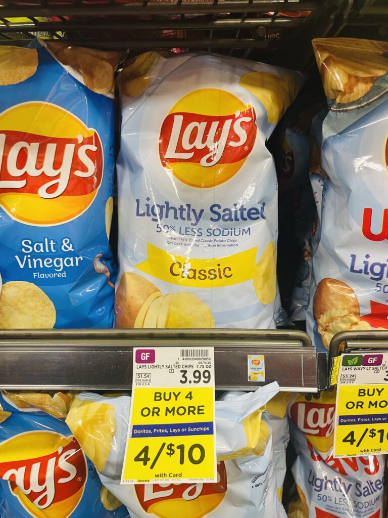 lay's, doritos and fritos kroger shelf image (1)