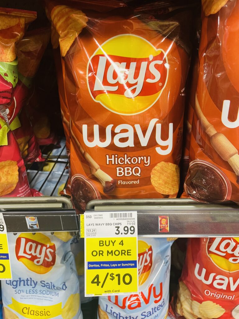 lay's, doritos and fritos kroger shelf image (1)