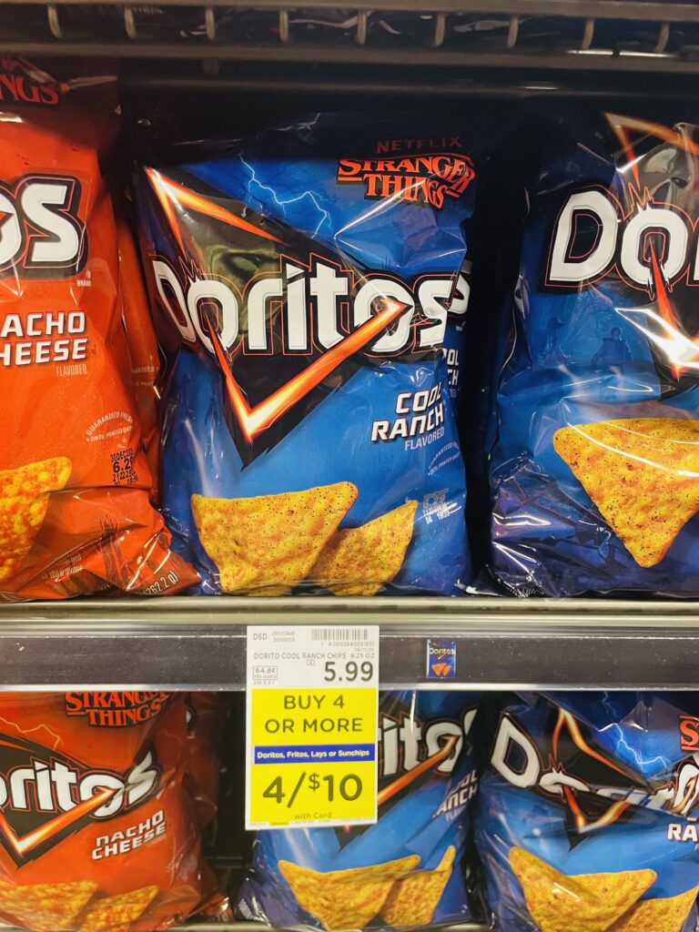 lay's, doritos and fritos kroger shelf image (1)
