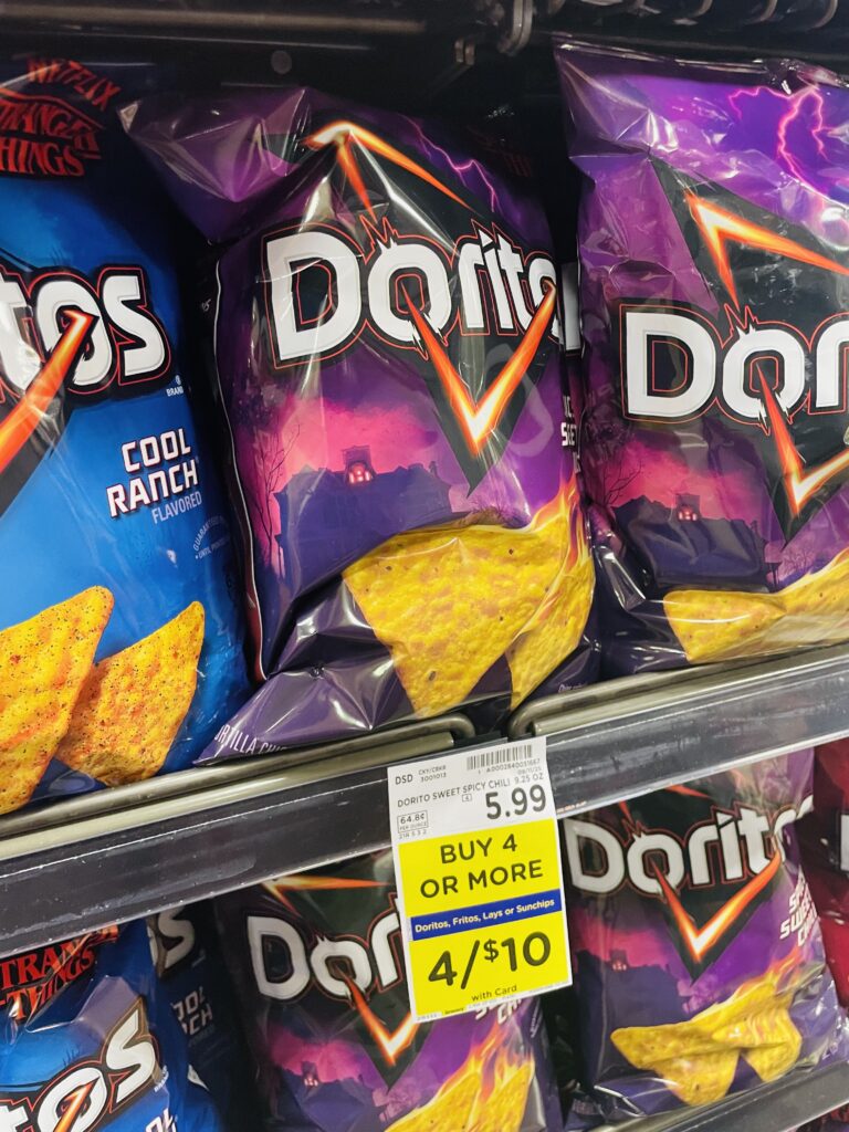 lay's, doritos and fritos kroger shelf image (1)