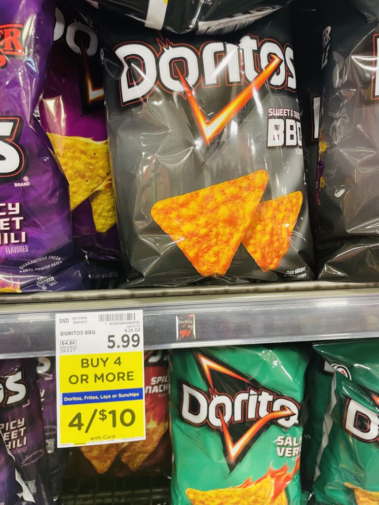 lay's, doritos and fritos kroger shelf image (1)