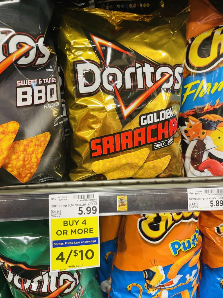 lay's, doritos and fritos kroger shelf image (1)