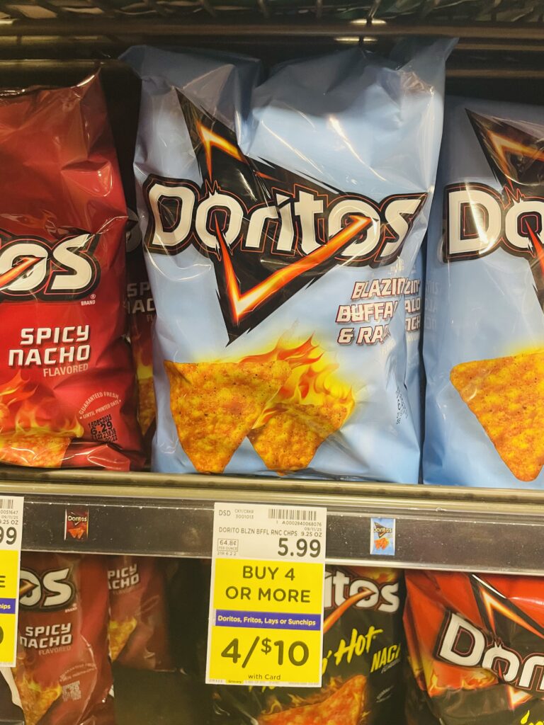 lay's, doritos and fritos kroger shelf image (1)